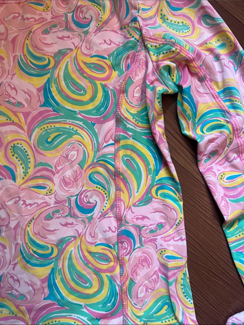 Lilly Pulitzer Pink Multi Swirl Girls 3-Piece Swim Set - Picture 3 of 13